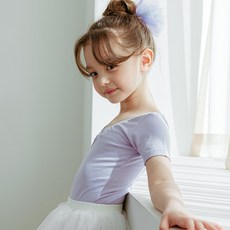 [삐에아떼르] 레오타드 베이직 면반팔(스커드 별도구매) 2002 라벤더