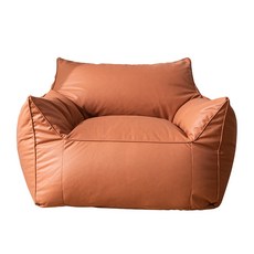 빈백 소파 1인용 패브릭 거실 침실 발코니 라운지 소프트 인테리어용, 레몬 옐로우 팔걸이 의자 E형+삼각 흔들림 eps
