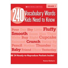 240 Vocabulary Words Kids Need to Know Grade 1