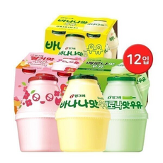 빙그레 단지우유 3종 (바나나+딸기+메로나) 아이스박스 무료, 1개, 240ml