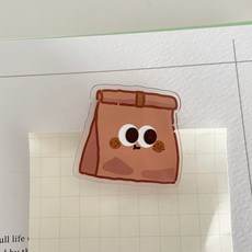 甜品卡通PP夾 食品包裝封口夾 文具手帳夾, 1個, 食品袋