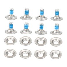 스노보드 바인딩 나사 세트 바인딩 하드웨어 카운터싱크 헤드 나사 볼트 교체 고정 스키 액세서리 스노보드용, 스테인리스 스틸, 은, 1개