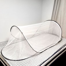 원터치 1인용 모기장 1인 침대 모기장 캠핑용 휴대용 여행용 접이식 모기장 텐트, 블랙