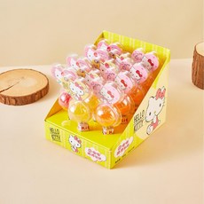 新北出貨 圣诞新年圆棒棒糖软糖小零食糖果礼盒凯蒂猫HelloKitty糖果, 1個, 糖3个组合装（每款一颗）【30g*3支】