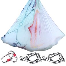 상세페이지_상단 간이침대 캠핑 감성 해먹 공중 요가 해맥 세트 오브르 실크 그라데이션 컬러 피트니스 스트레치 벨트 체육관 실내 스튜디오 상세페이지_하단, 20) Marbled Green, 1개