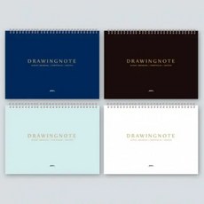 0[꿈드림22] 캠퍼스 가로형 B5 아트드로잉노트 상철 16절 50매 two-ring 스크랩 스케치 포토폴리오 5.0, 색상혼합발송