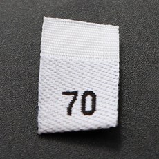 의류 사이즈 라벨 숫자 문자 패브릭 태그 식별 액세서리용, 1개, 20. 70-(흰색) 이중 브로케이드 코드 마크 약 2