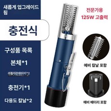 블루웨이 생선비늘제거기 전동 비늘칼 비늘 생선, 충전식 블루 + 배터리 + 블레이드 헤드, 기본 색상