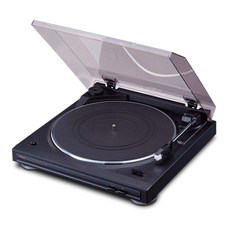 데논 DP-29F 전자동 턴테이블 LP 플레이어(MM 포노EQ 전축 레코드 벨트드라이브), 블랙