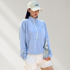 44~77자체제작 비키비키 웨이크 래쉬가드 하이넥 긴팔 여성 여자 반집업 스트링 빅사이즈 스트링 비치커버업