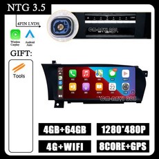 안드로이드 14 메르세데스 벤츠호환 S 클래스 W221 W222 2006-2009 NTG 3.0 2010-2013 3.5 카 라디오 카플레이 내비게이션 GPS 10.25인치, 13)NTG3.5 4G 64G