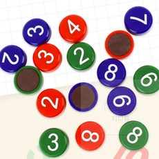 숫자 자석 1 10 자석교구, 파랑, 1개