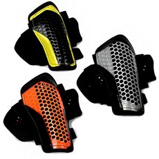 정강이 보호대 신가드 2개 세트 벌집무늬 안전 축구 축구신 양말 앵클 발목 종아리 다리, L_블랙실버