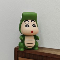 공룡 신짱 귀여운 노하라 신노스케 악어 모양 자동차 데스크탑 장식 만화 장식품 선물, 샤오신-악어여장-녹색