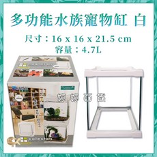 多功能寵物飼養箱 (白色/黑色) 堆疊缸 飼養盒 - 適用角蛙、烏龜、鬥魚、蜘蛛、觀賞魚 - 婷婷百貨/金金水族, 1個, 白色, 白色