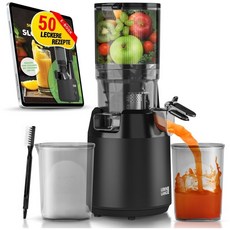 LEBENLANG Juicer Slow Includes Recipe Book & Large 130 mm Opening I Perfect for Fruit Whole Fruits