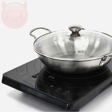 왼자마트 인덕션 스텐 양수 전골냄비 24cm