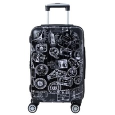 Sunplay 24吋 S4-藝術箱伴系列 防爆拉鏈 可加大 行李箱/旅行箱-郵戳/大理石色