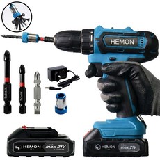 헤몬 이지드릴 전동 드라이버 무선 드릴 가정용 공구 배터리 세트, 1개