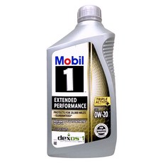 Mobil 1 EP 0W-20 全合成機油，長效保護引擎，提升燃油經濟性，適用於多種車型, 1個, 946ml