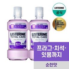 리스테린 토탈케어 마일드 구강청결제, 250ml, 2개