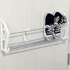 수납정리대 현관정리 신발정리대 부착식 MWB11717, 블랙, 1개