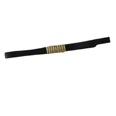 여성용 스키니 벨트 PU 가죽 힙 벨트 조절 가능한 드레스 스웨터 코트 블랙.