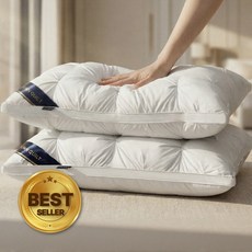 아노이 5성급 프리미엄 호텔 기절 베개, 1개, 퓨어 화이트