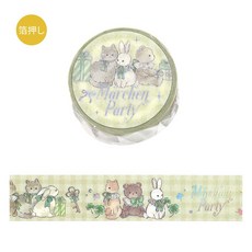 【YUBU】BGM 童話派對 燙金和紙膠帶 (20mm), 1個, ガーデン BM-SDG078