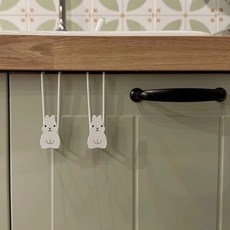 EGMI 다용도 씽크대 도어 후크 걸이 2종 4P, 토끼, 1세트