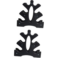 TOGEVAL 2pcs 3겹 덤벨 보관 홀더 컴팩트 피트니스 장비 정리함 가정 및 상업용 공간 절약 블랙