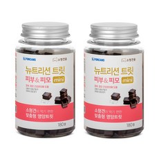 뉴트리션트릿 미니 피부&피모 포켄스 강아지 피부 영양제 180정 2개