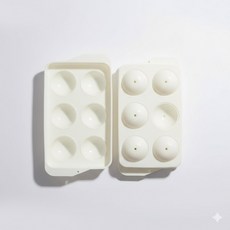 홈텐딩 하이볼 위스키 원형 얼음틀 대형 6구 아이스볼 메이커 실리콘 트레이 하이볼얼음