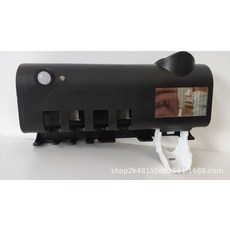 스마트 칫솔 살균기 자외선 벽걸이형 칫솔꽂이 욕실 정리함, 블랙 [버튼 모델], 기본 모델명/품번