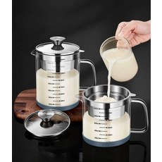 유청 분리기 스텐 그릭요거트 유리컵 요거트 메이커 1세대 클래식형 1.0l, 304 필터망 체 18cm