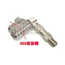 JJC機車工具 台灣專利製造 專業型打氣量壓表 輪胎測壓洩壓 360度旋轉, 1個