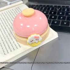 臺灣出貨 餅幹KT貓卡通鈴鐺手按鈴搶答鈴成交鈴家用寵物傳喚鈴懷爐, 1個, 升級材質：旗艦款【粉色鈴鐺】獨立包裝