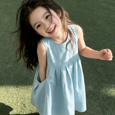 女童夏季背心裙新款