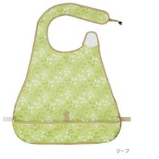 日本 餐用圍兜 防潑水 用餐圍兜, 綠葉, 1個