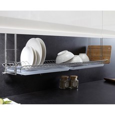 녹 안나는 주방 슬라이드 씽크선반 800 ﻿보급형 800 X 250 X 255 mm 벽겸용 식기건조대