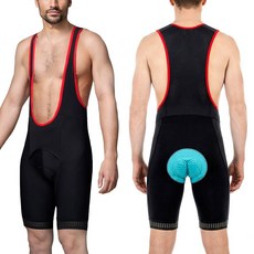 IAGUSOT 남성용 3D 패딩 사이클링 바이크 빕 반바지 마운틴 로드 청소년 자전거 블랙.