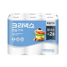 크리넥스 안심 키친타올 120매 2겹, 6롤, 1개