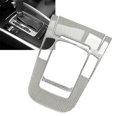 碳銀 亮光真碳纖維 CarbonFiber 真卡夢 換檔面板 排檔面板 貼片 適用於 09-16 A4 A5 Q5, 1個