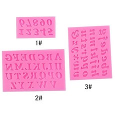 피스 디지털 알파벳 실리콘 케이크 몰드 베이킹 도구, 1개