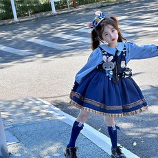 公主裙洛麗塔女童裙子 兒童秋冬裝連衣裙 2024新款洋氣硃迪衣服