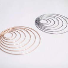 원형 금속링 베이스 선캐쳐만들기 마크라메재료, 실버120mm