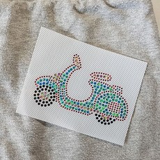 옷리폼 의류 반짝이 스티커 전사지 바이크 10P ehd98056Nw, 본상품