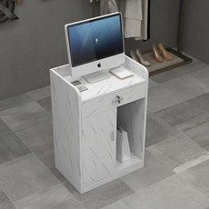 카운터 안내데스크 소형 인포메이션 데스크 좁은 공간형 테이블, A_화이트 대리석 60x40x92cm