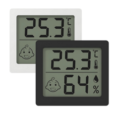 올위듀 상쾌한 거치식 자석형 온습도계, 1개, 블랙