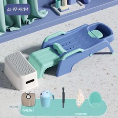 아동 세면 의자 임산부 세면기 성인 어린이 세면 침대 접이식 가정용, 소나무가지+발판+솜+샤워(선물포함), 1개